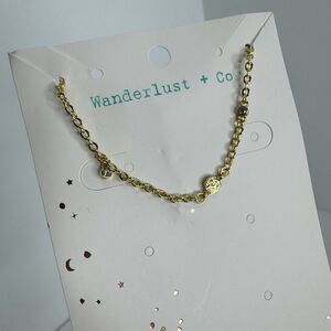 Wanderlust And Co Bracelet Gold Tone Dainty Minimalist Stone